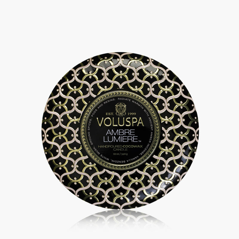Ambre Lumiere - 3 Wick Tin Candle - view 1