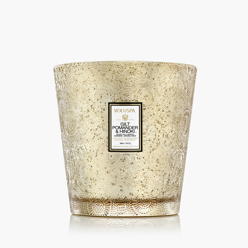 Gilt Pomander & Hinoki - 3 Wick Hearth Candle - view 4