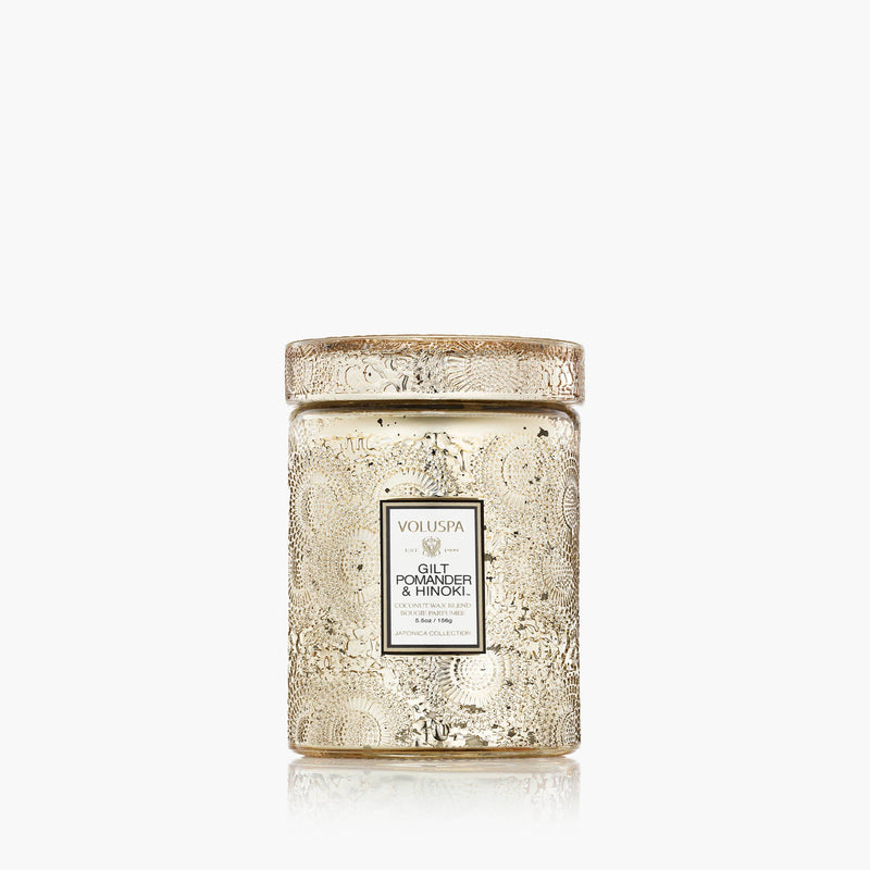Gilt Pomander & Hinoki - Small Jar Candle - view 1