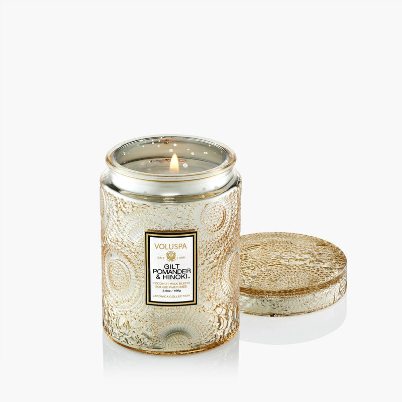 Gilt Pomander & Hinoki - Small Jar Candle - view 6
