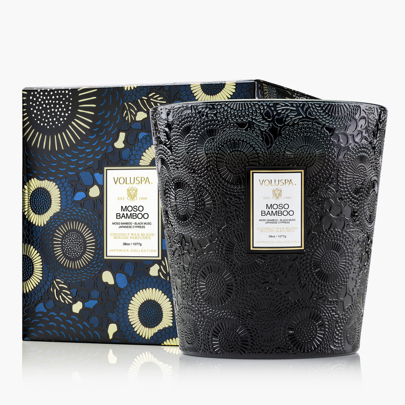 Moso Bamboo - 3 Wick Hearth Candle - view 1