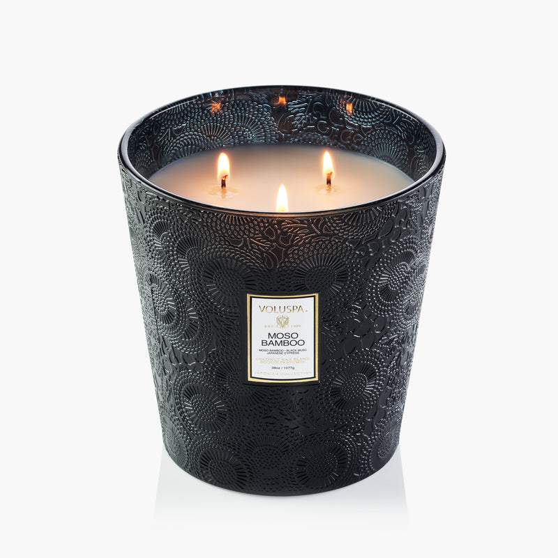 Moso Bamboo - 3 Wick Hearth Candle - view 3