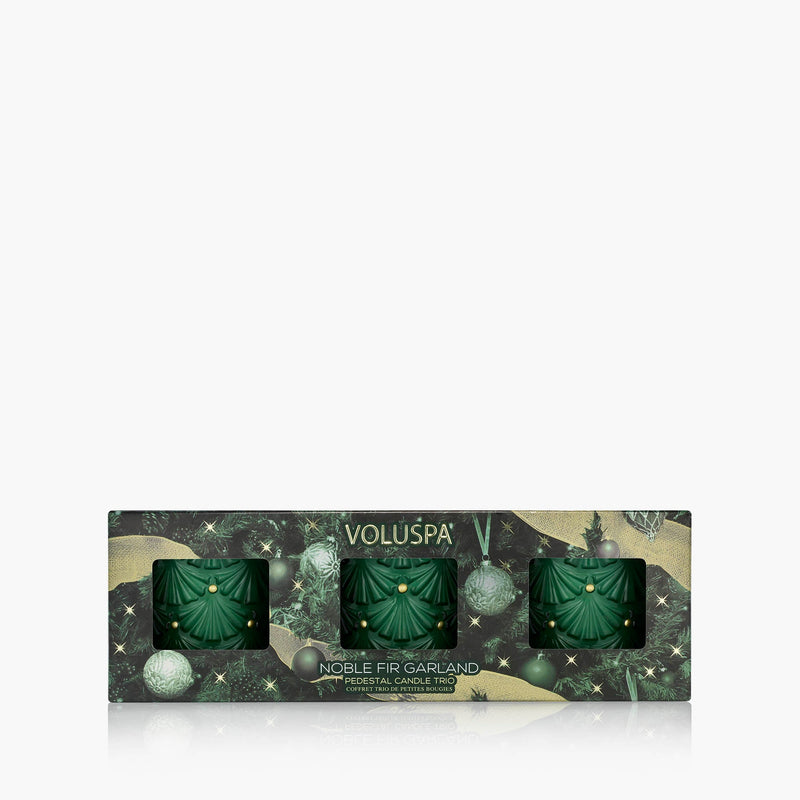 Noble Fir Garland - Mini Pedestal Trio Gift Set - view 1