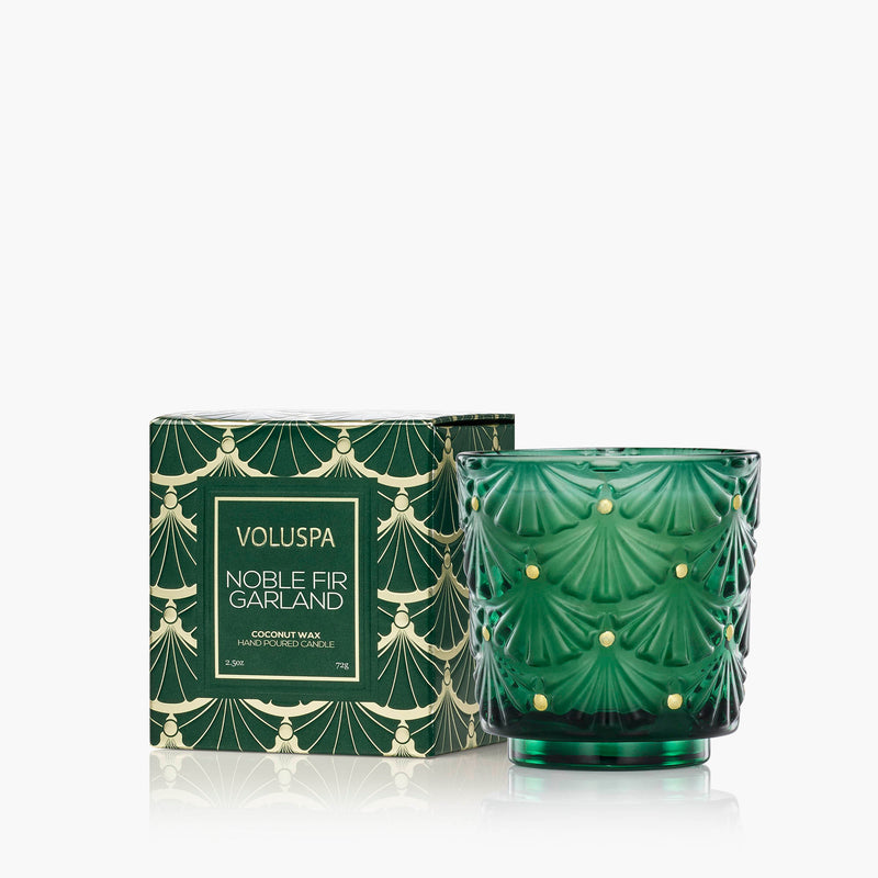 Noble Fir Garland - Pedestal Candle - view 1