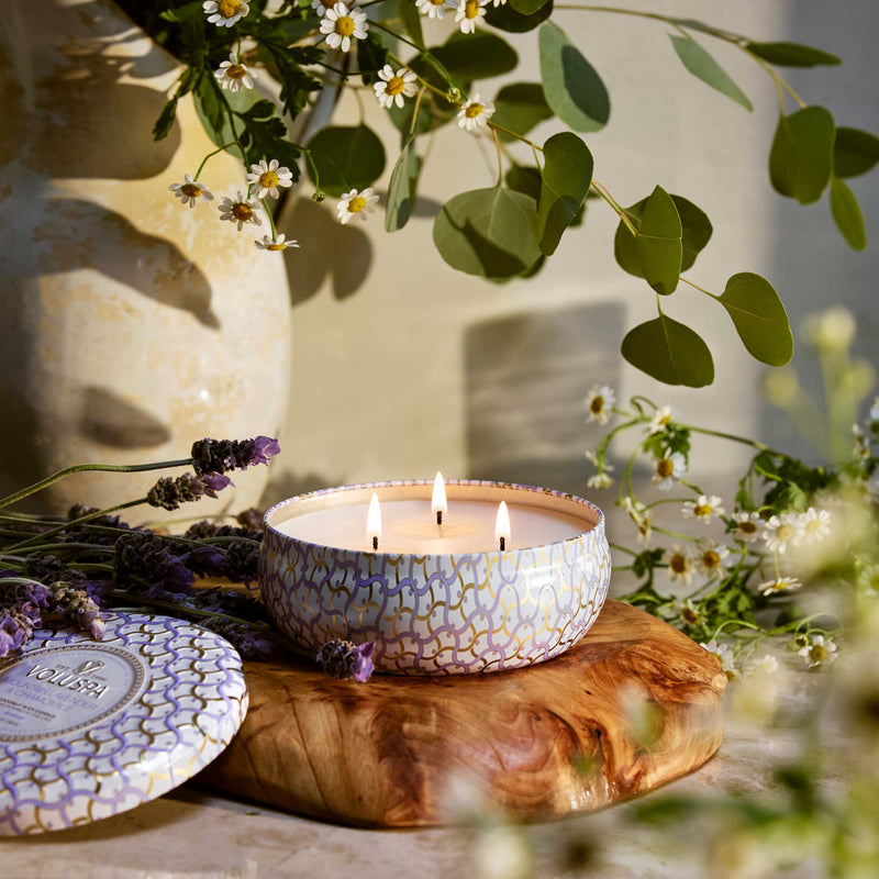 Mountain Lavender & Chamomile - 3 Wick Tin Candle - view 3