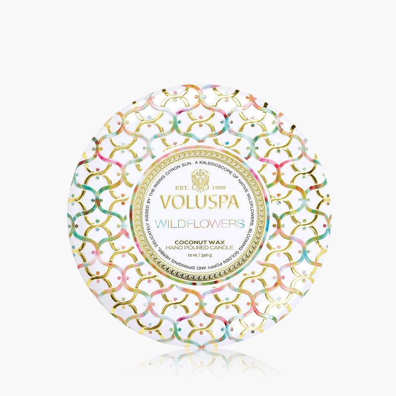 Wildflowers - 3 Wick Tin Candle - view 1