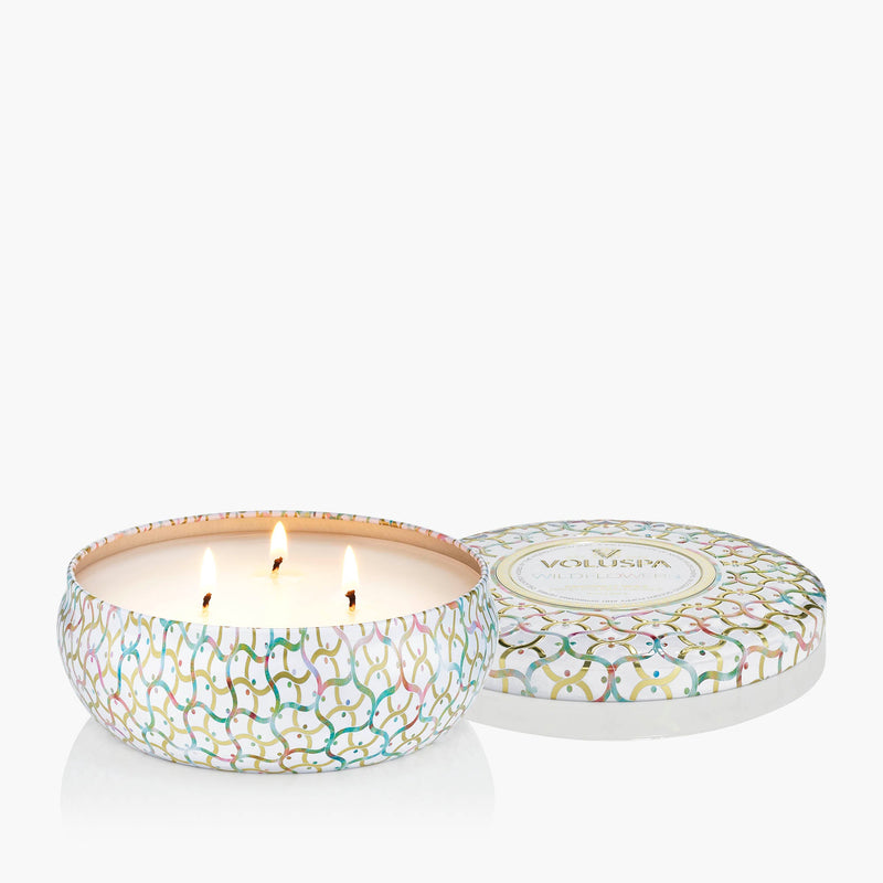Wildflowers - 3 Wick Tin Candle - view 5
