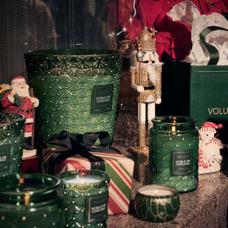 Noble Fir Garland - 5 Wick Hearth Candle - view 3