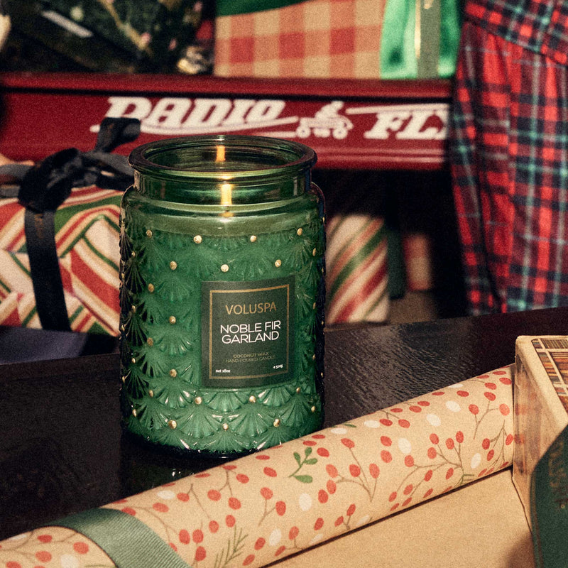 Noble Fir Garland - Large Jar Candle - view 2