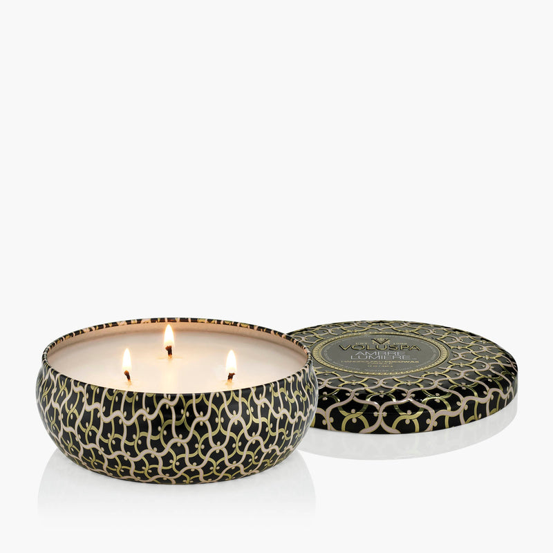 Ambre Lumiere - 3 Wick Tin Candle - view 3
