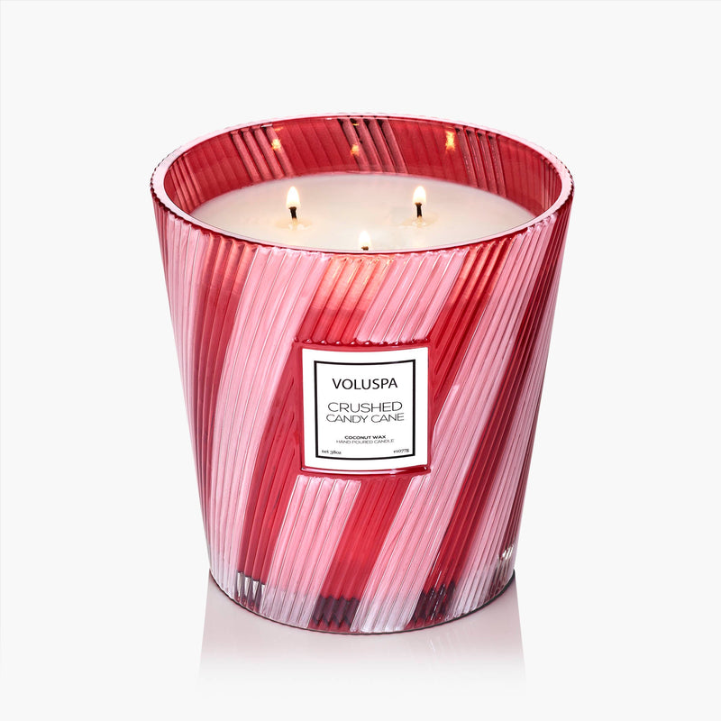 Crushed Candy Cane - 3 Wick Hearth Candle - view 4
