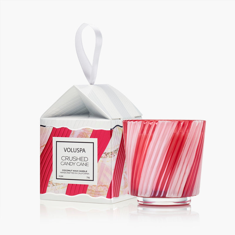 Crushed Candy Cane - Ornament Pedestal Candle - view 1