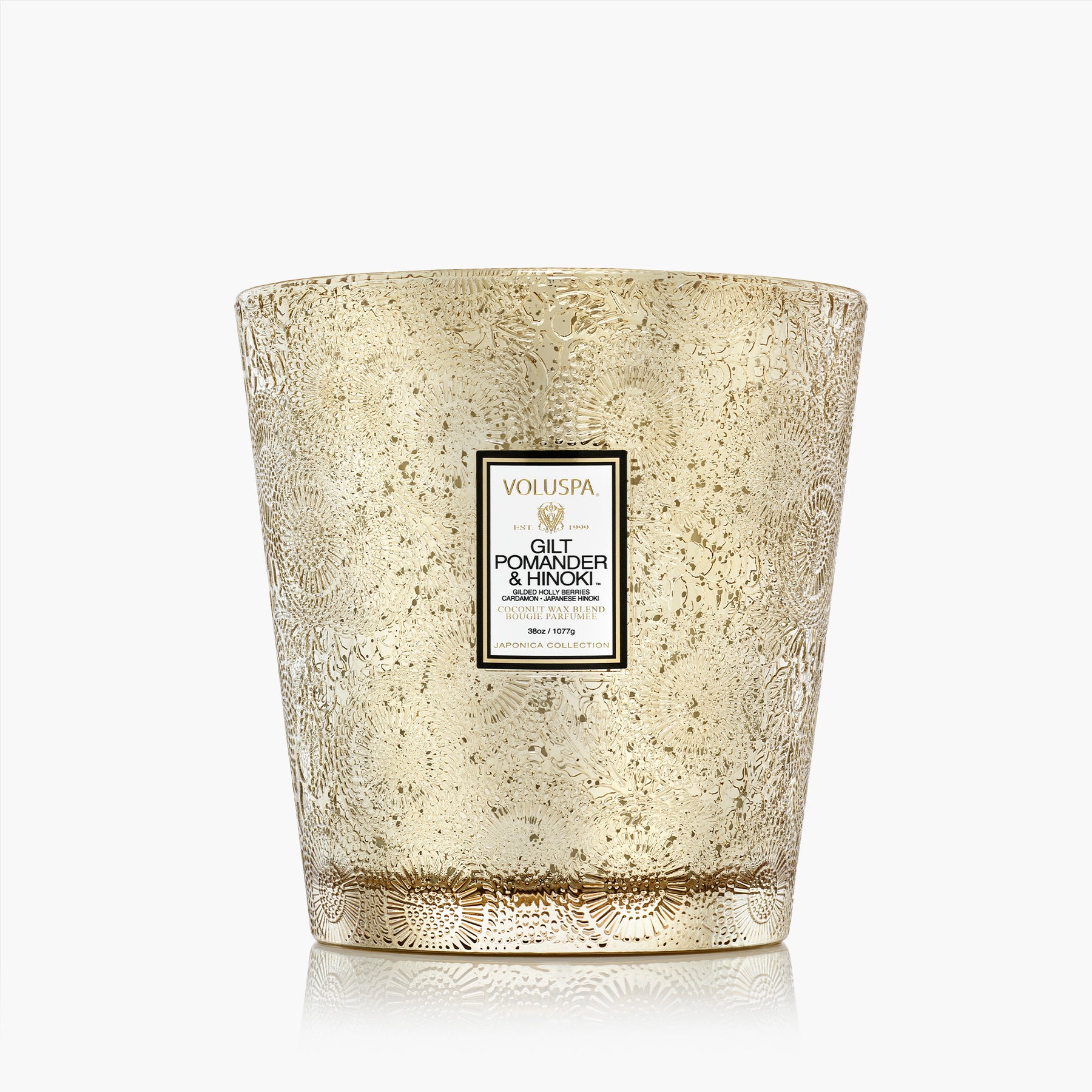Gilt Pomander & Hinoki - 3 Wick Hearth Candle