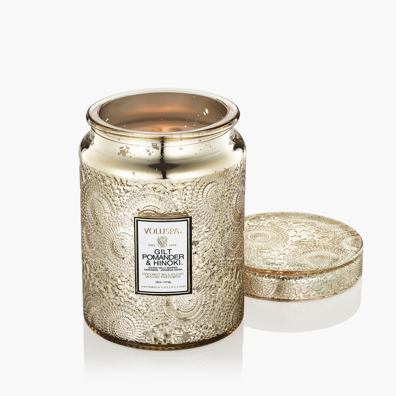 Gilt Pomander & Hinoki - Large Jar Candle - view 4