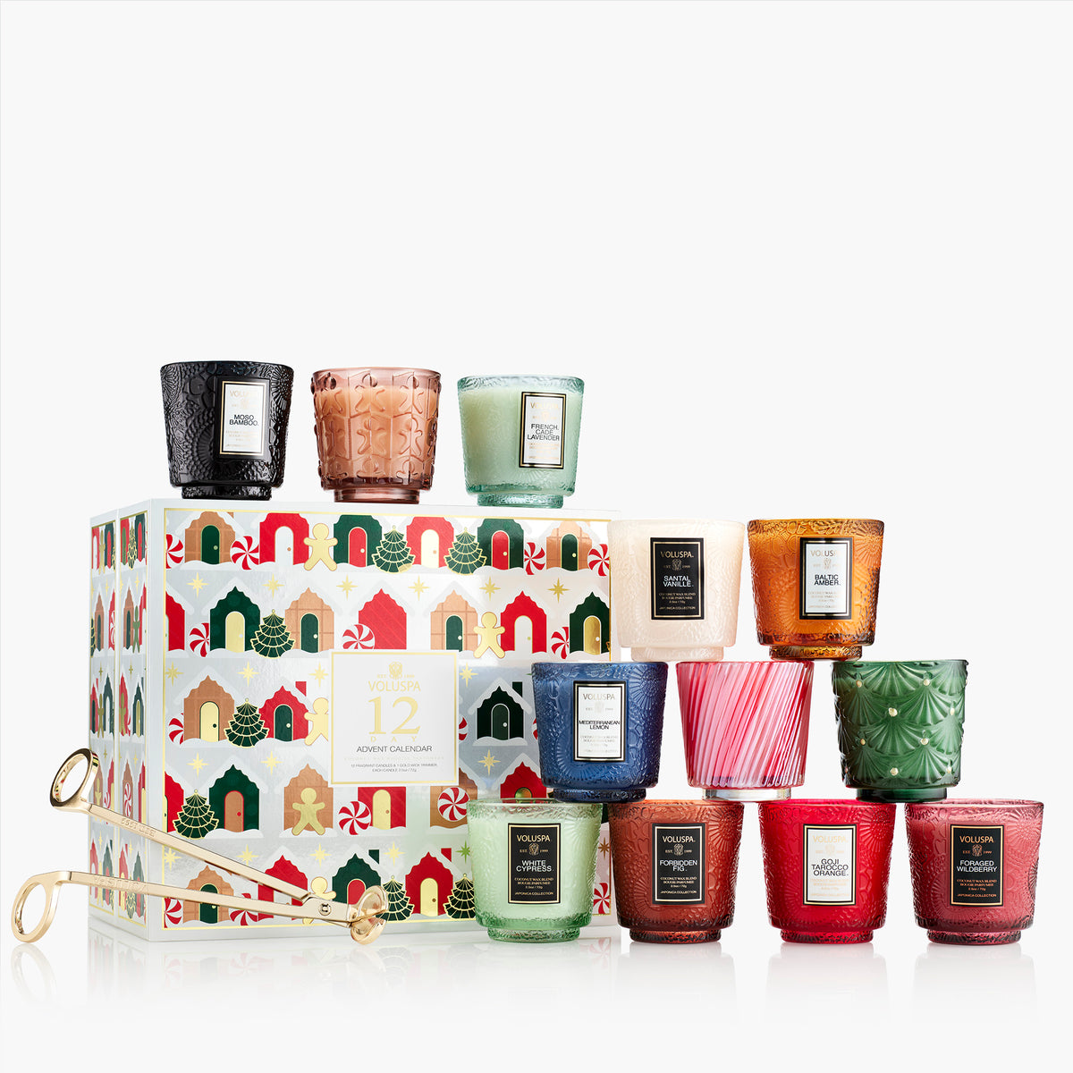 12 Day Holiday Village Advent Calendar - Assorted Gift Set