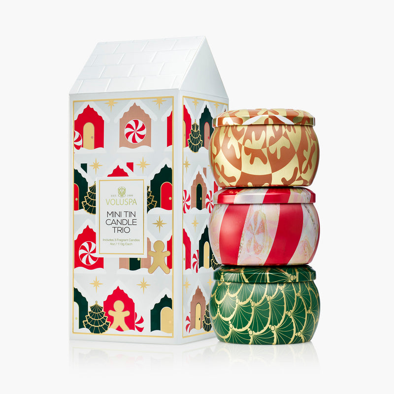 Holiday Village Mini Tin Trio - Assorted Gift Set - view 1