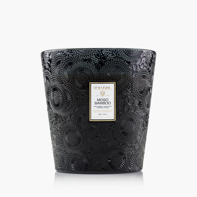 Moso Bamboo - 3 Wick Hearth Candle - view 4