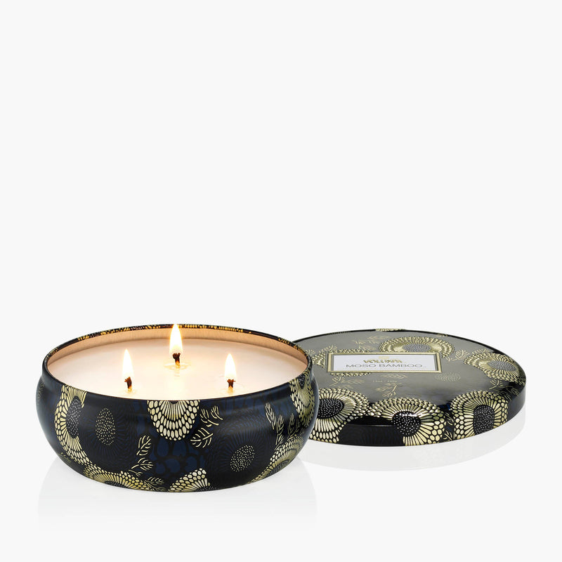 Moso Bamboo - 3 Wick Tin Candle - view 3