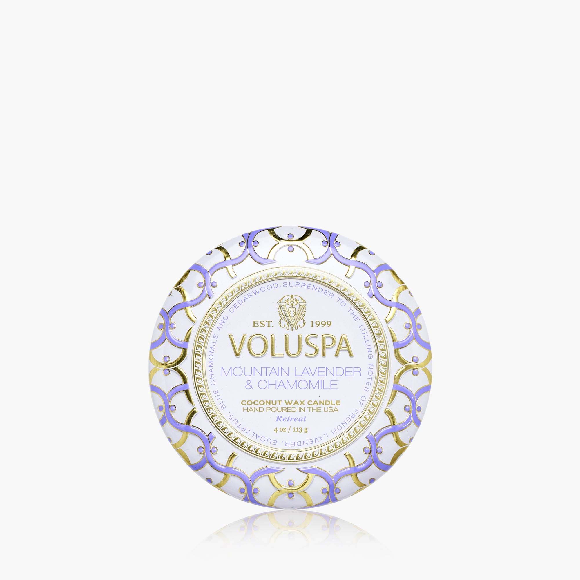 Mountain Lavender & Chamomile - Mini Tin Candle