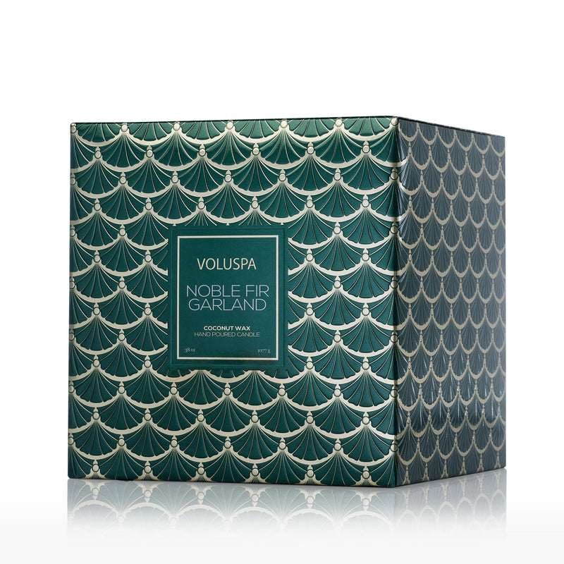Noble Fir Garland - 3 Wick Hearth Candle - view 6