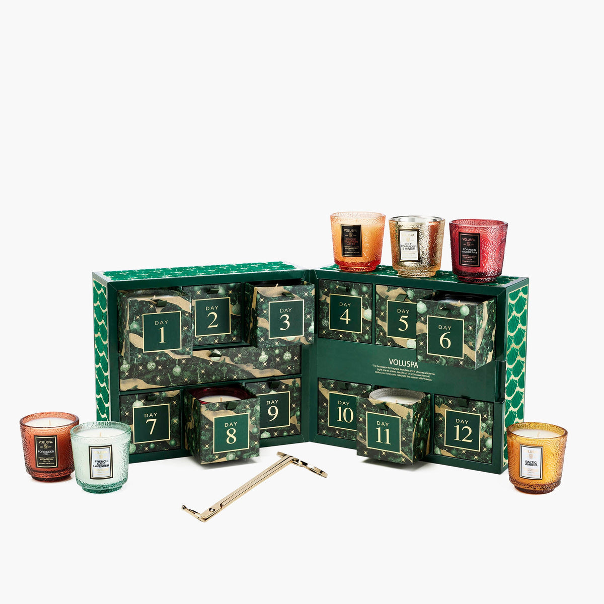 12 Day Advent Calendar - Petite Pedestal Candle Gift Set