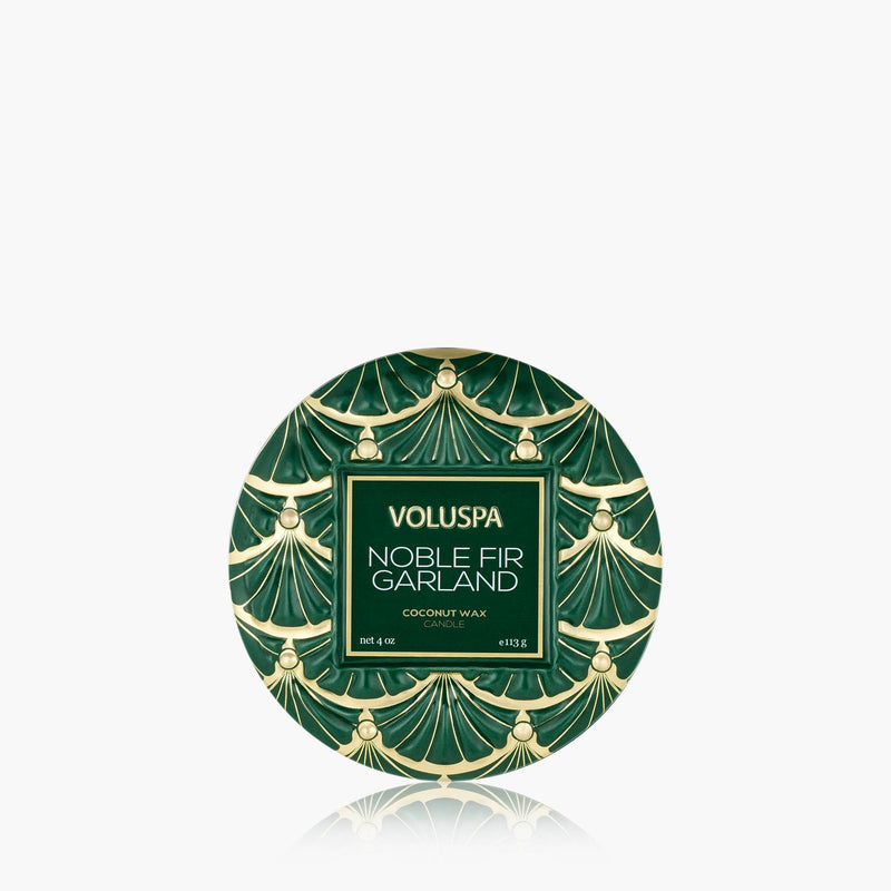Noble Fir Garland - Mini Tin Candle - view 1