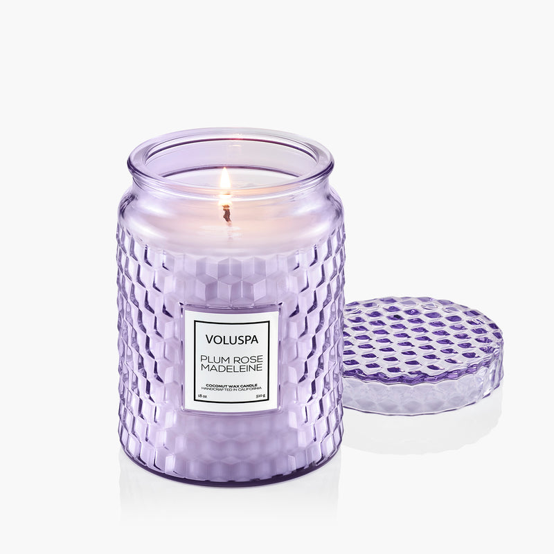 Plum Rose Madeleine - Large Jar Candle - view 2