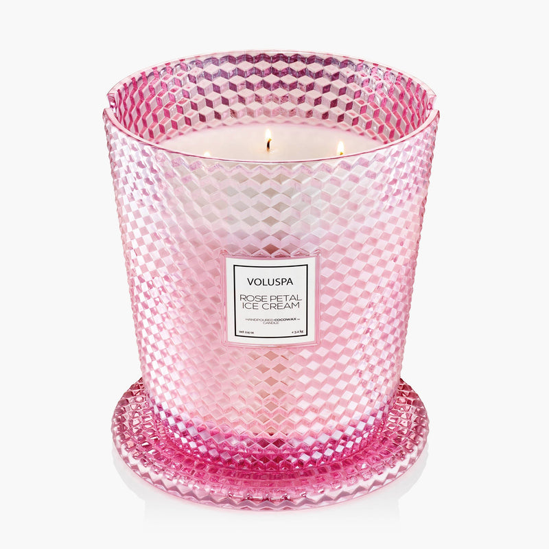 Rose Petal Ice Cream - 5 Wick Hearth Candle - view 2