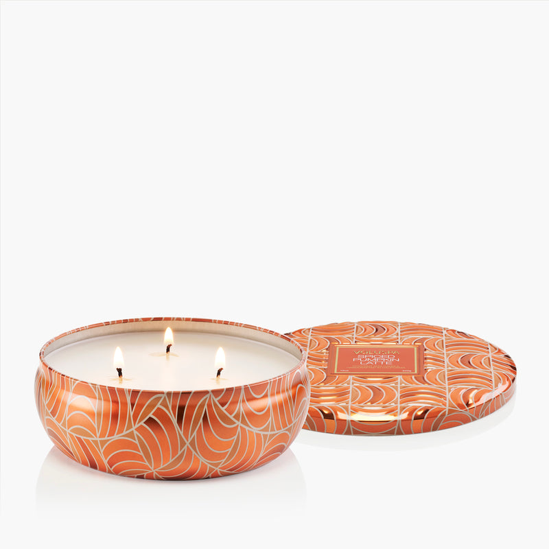 Spiced Pumpkin Latte - 3 Wick Tin Candle - view 5