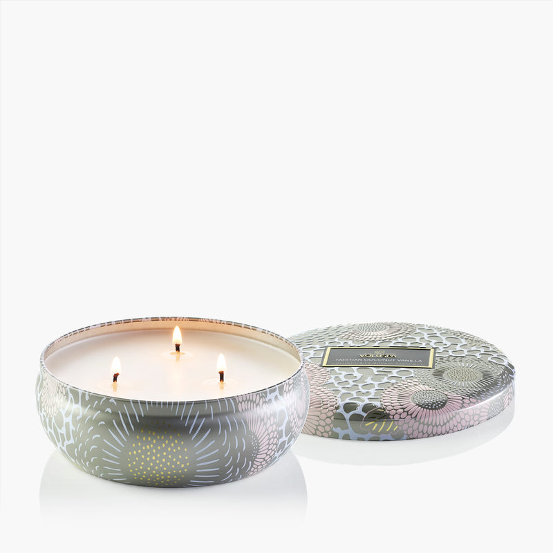 Tahitian Coconut Vanilla - 3 Wick Tin Candle - view 3