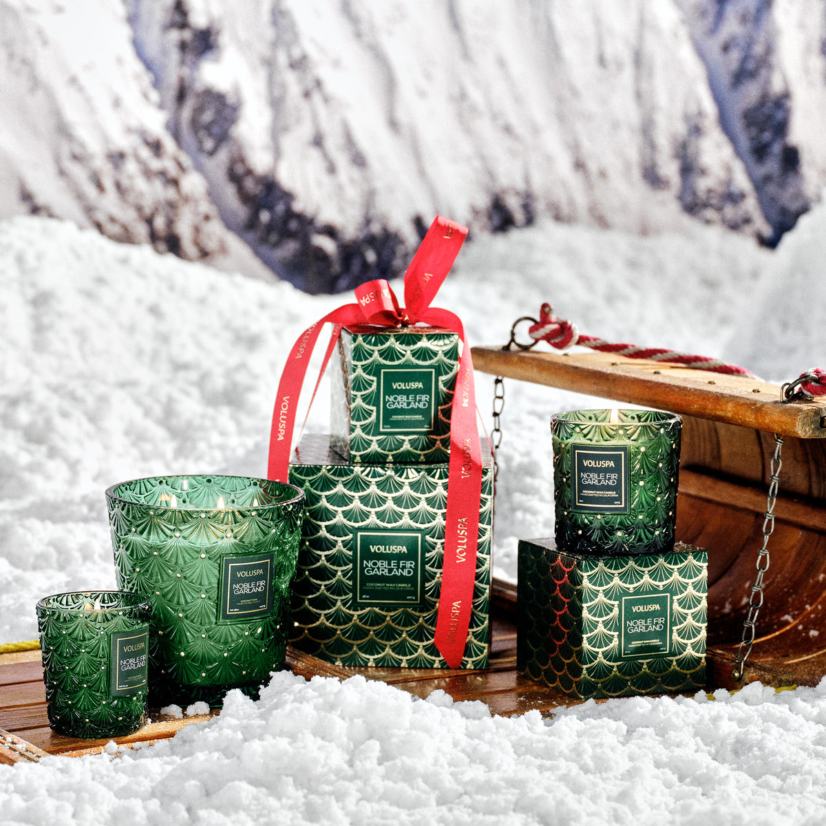 Noble Fir Garland - Luxe Classic Candle