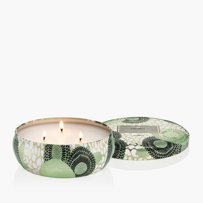 White Cypress - Seasonal 3 Wick Tin Candle - view 4