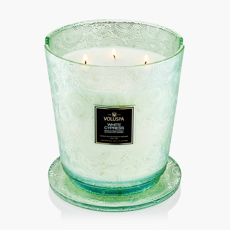 White Cypress - 5 Wick Hearth Candle - view 4