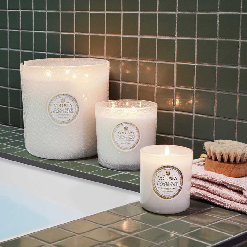 Eucalyptus & White Sage - 5 Wick Hearth Candle - view 2