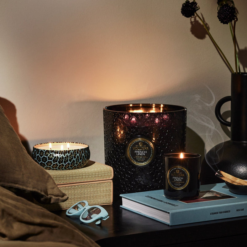 French Linen - 5 Wick Hearth Candle - view 2